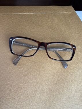 Ray-Ban Brown Tortoiseshell Rectangular Eyeglasses